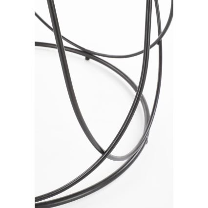 Kávésasztal NUBIRA 41x60 cm fekete/barna