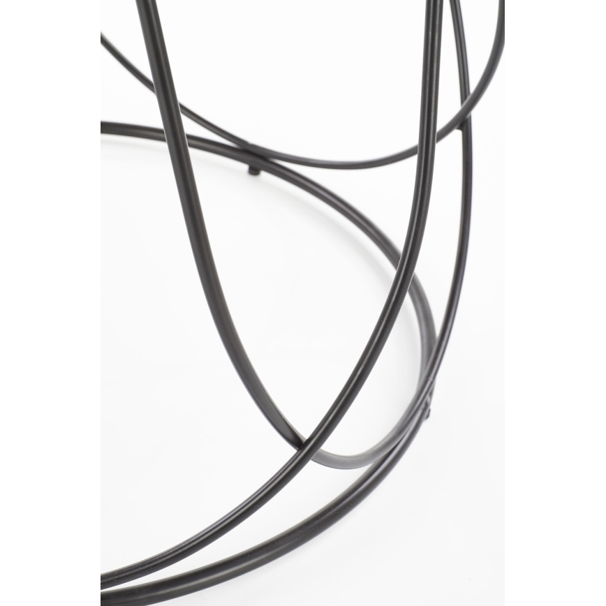 Kávésasztal NUBIRA 41x60 cm fekete/barna