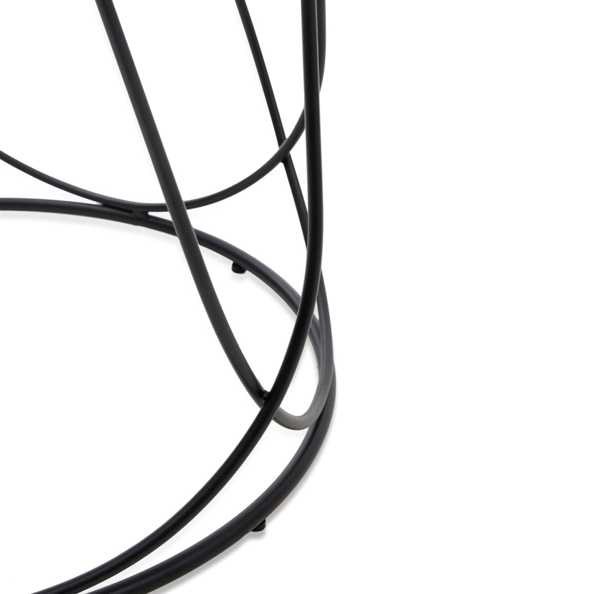 Kávésasztal NUBIRA 41x60 cm fekete/márvány dekoráció