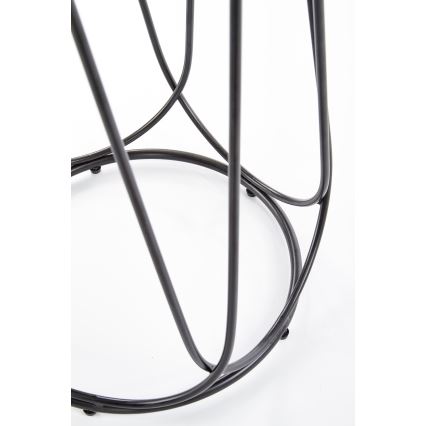 Kávésasztal NUBIRA 51x40 cm fekete/dió