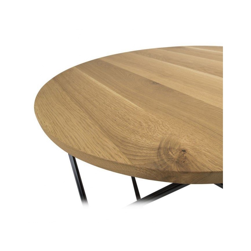 Kávésasztal OAKLOFT 41,5x90 cm fekete/tölgy