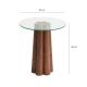 Kávésasztal PIANETA 50x45 cm fenyő/átlátszó