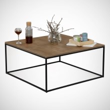 Kávésasztal POLY 43x75 cm barna/fekete