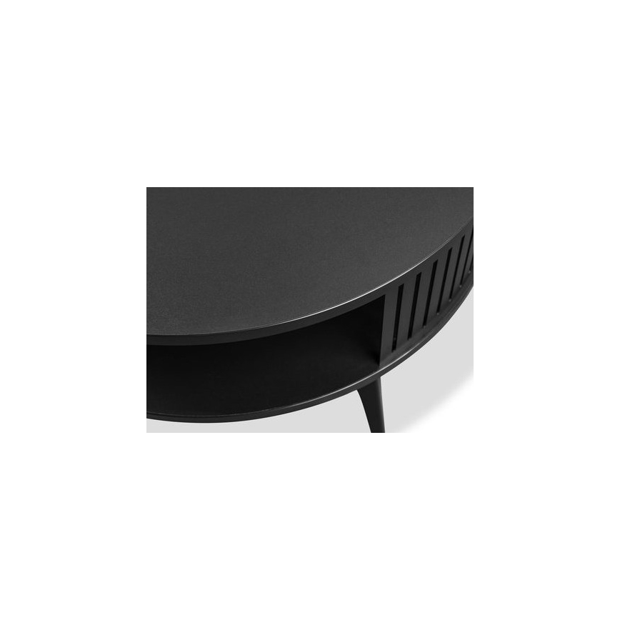 Kávésasztal ROENNI 44x75 cm fekete/arany tölgy