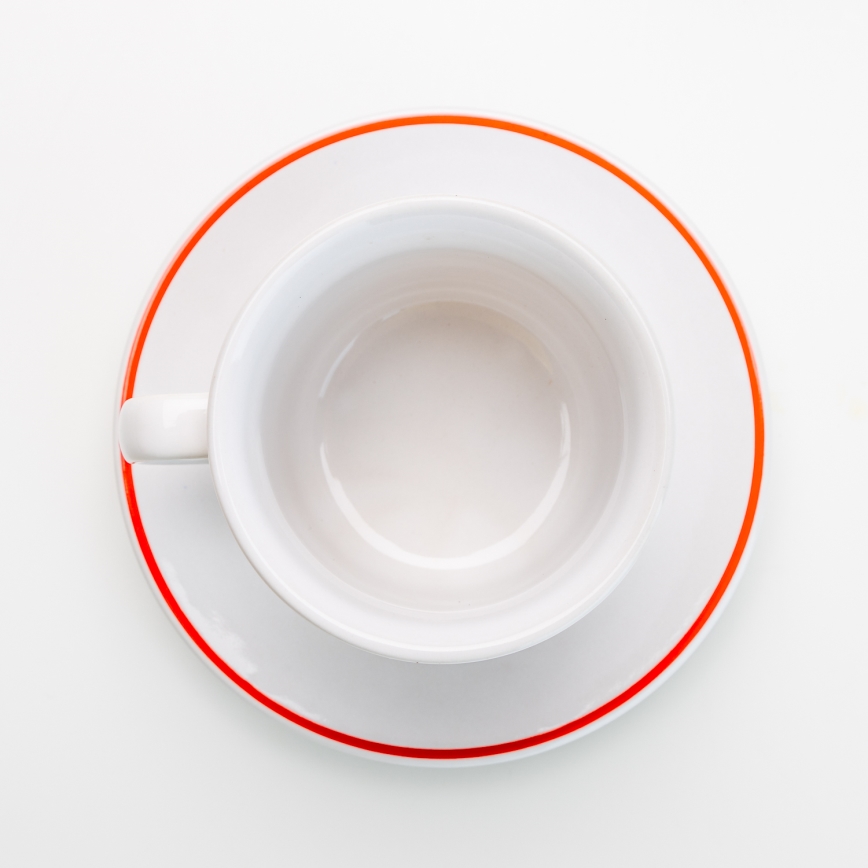 Kávéskészlet 6x Kerámia pohár csészealjjal kockás