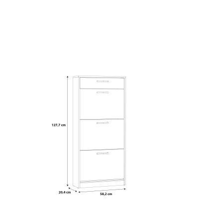 KAVI cipőtároló artisan tölgy