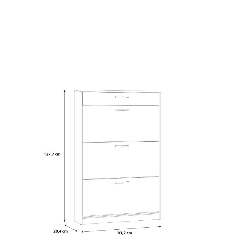 KAVI cipőtároló artisan tölgy