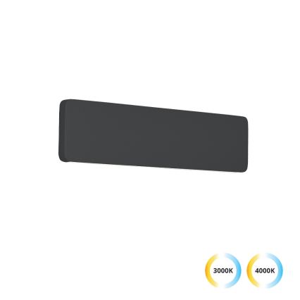 KELDA LED fali lámpatest, 12W, 230V, 3000K/4000K, fekete
