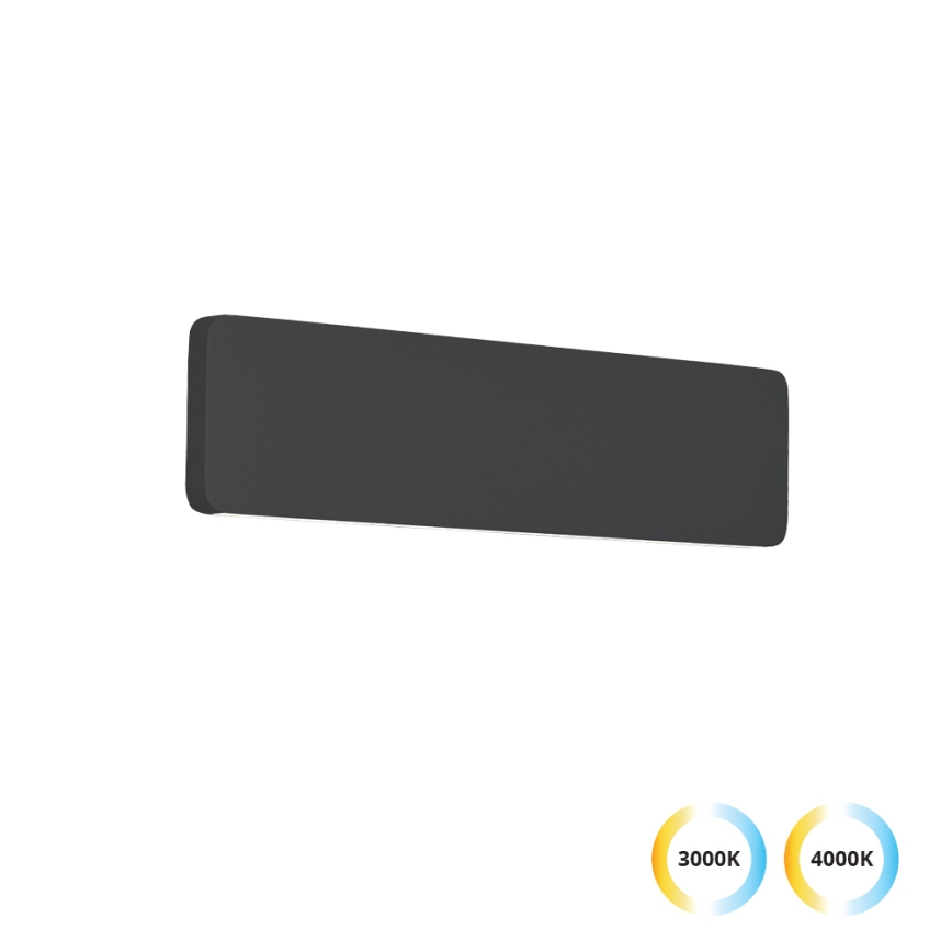 KELDA LED fali lámpatest, 12W, 230V, 3000K/4000K, fekete