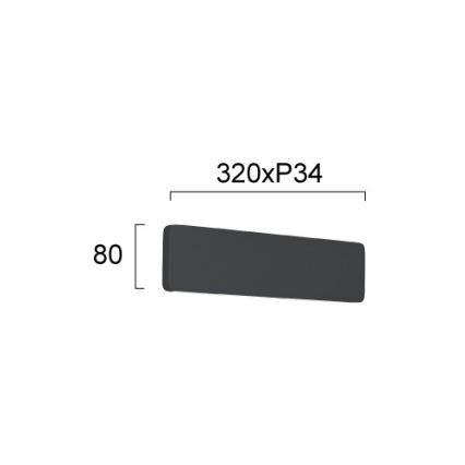 KELDA LED fali lámpatest, 12W, 230V, 3000K/4000K, fekete