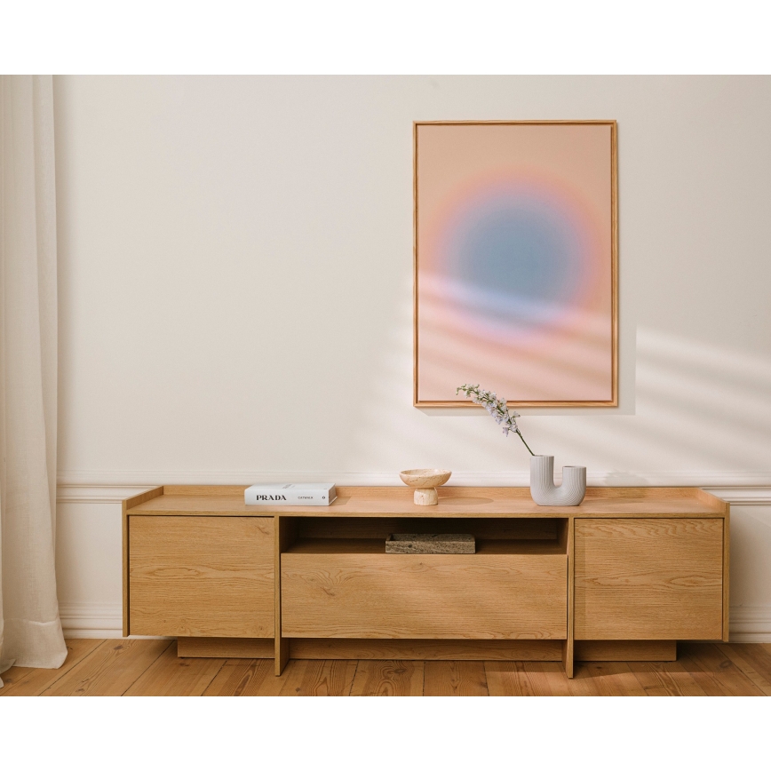 KEMI TV-szekrény 197x57 cm Cremona tölgy