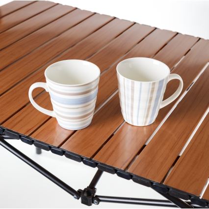 Kempingasztal gördülőlappal 54x93 cm