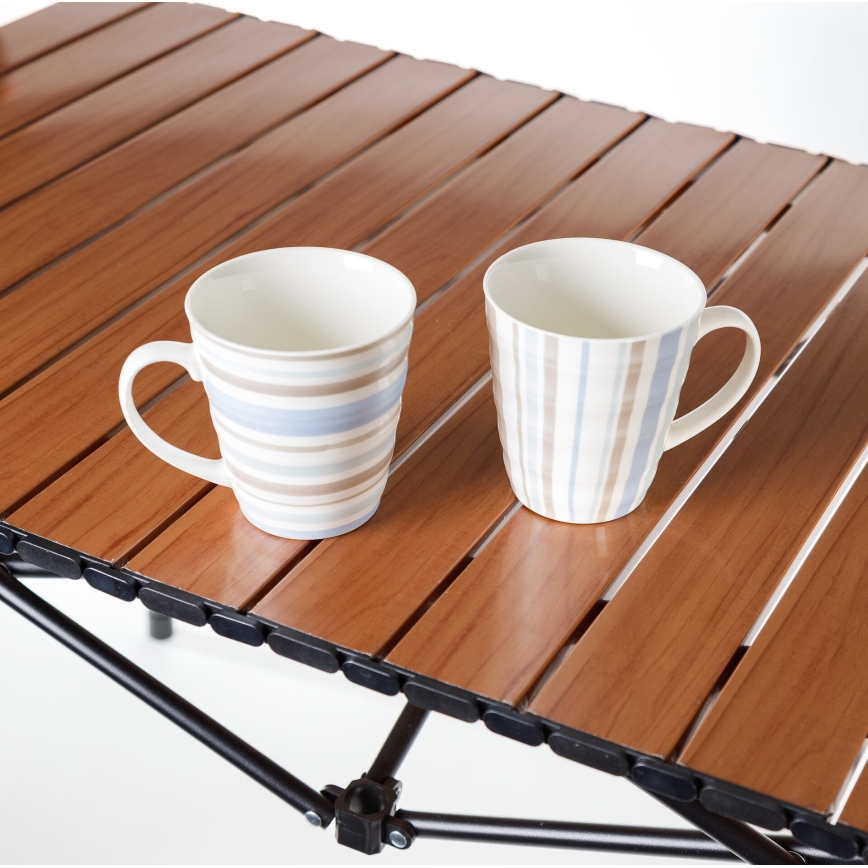 Kempingasztal gördülőlappal 54x93 cm