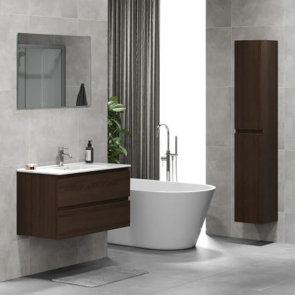 KENWOOD 186 cm-es fürdőszobai szekrény, dió