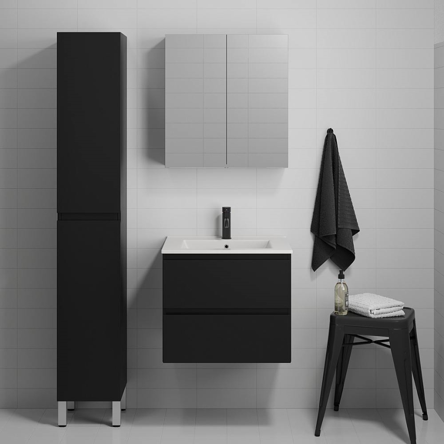 KENWOOD 60 cm-es fürdőszobai mosdószekrény, fekete
