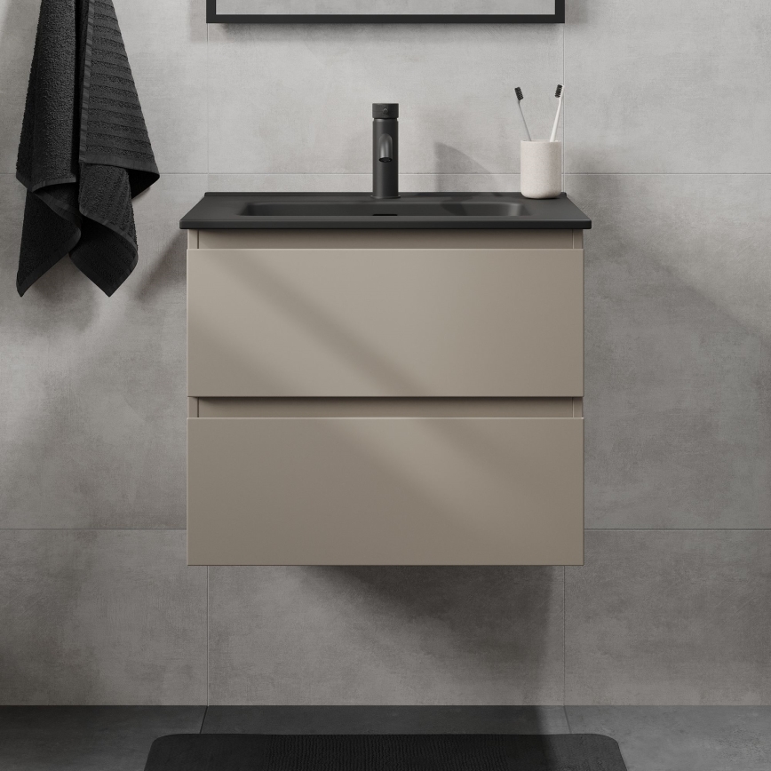 KENWOOD 61 cm fürdőszobai mosdószekrény, Marrakesh/fekete