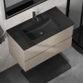 KENWOOD 91 cm fürdőszobaszekrény mosdóval, Marakesh/fekete
