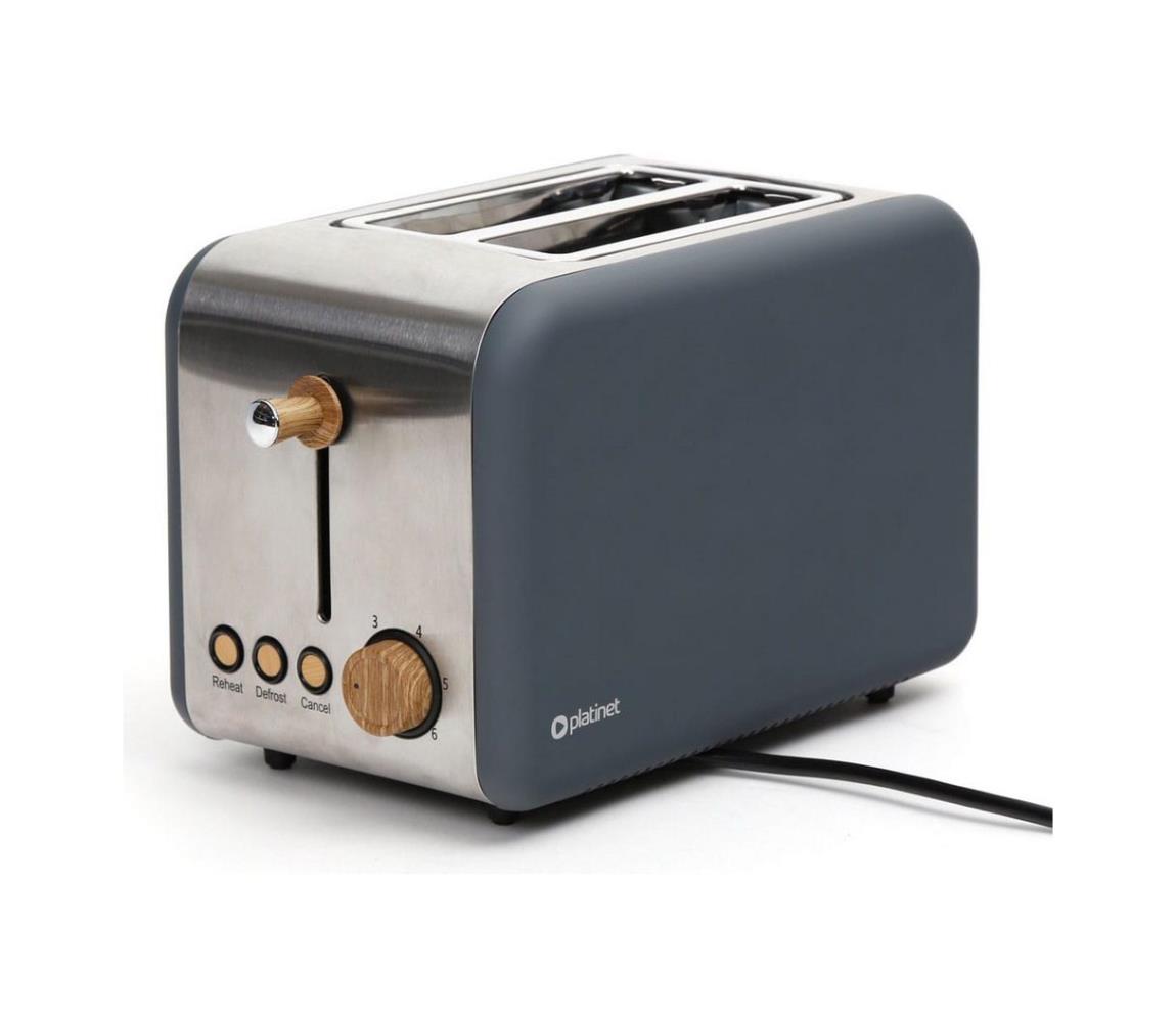 Kenyérpirító két lyukkal 900W/230V rozsdamentes acél/szürke PETVWGR