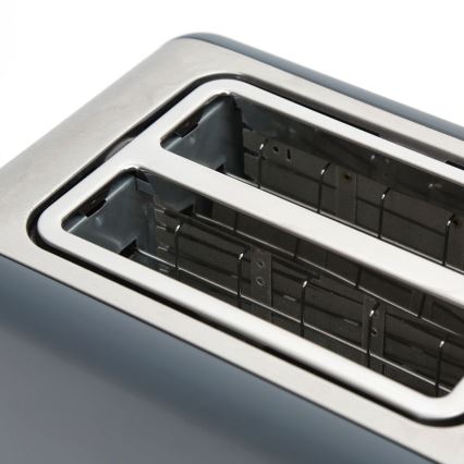 Kenyérpirító két lyukkal 900W/230V rozsdamentes acél/szürke