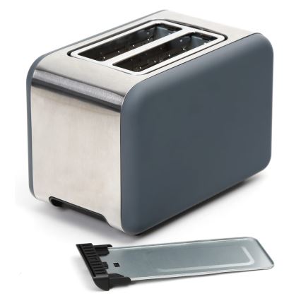 Kenyérpirító két lyukkal 900W/230V rozsdamentes acél/szürke