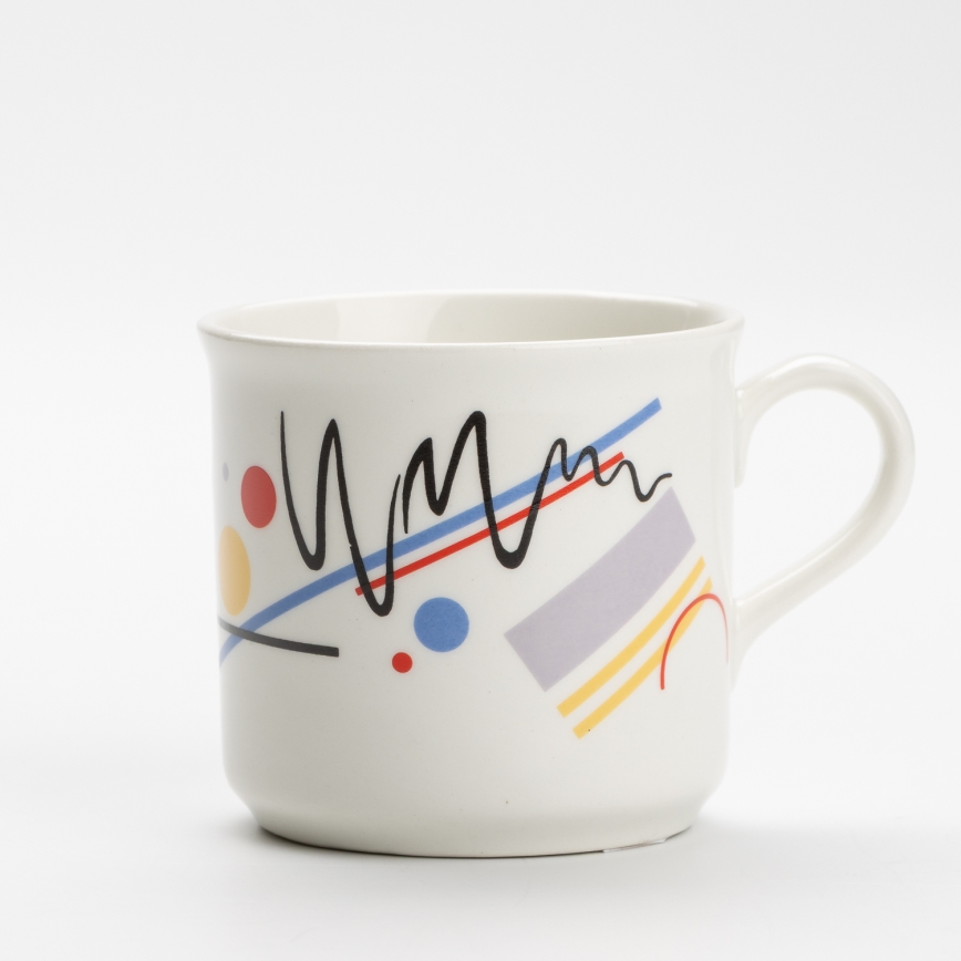 Kerámia bögre mintákkal fehér