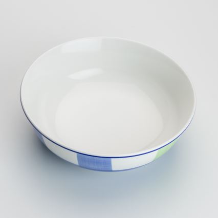 Kerámia kompótos tál Lada 23 cm kék-fehér