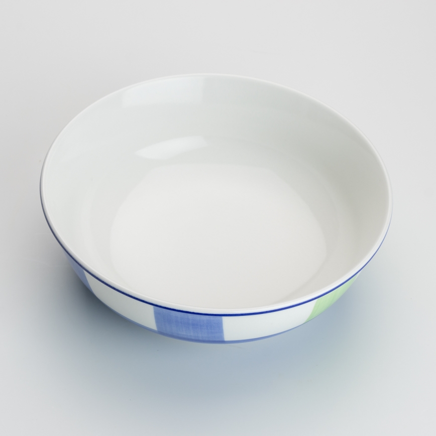 Kerámia kompótos tál Lada 23 cm kék-fehér