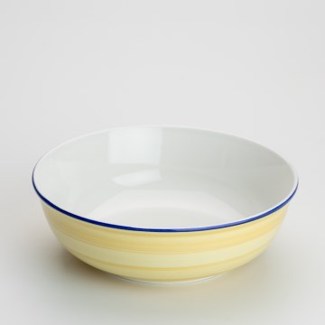 Kerámia kompótos tál Lada 23 cm sárga-fehér