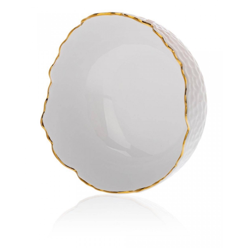 Kerámia tál TIGELLA 20 cm krém/arany