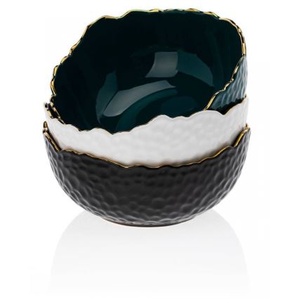 Kerámia tál TIGELLA 20 cm krém/arany