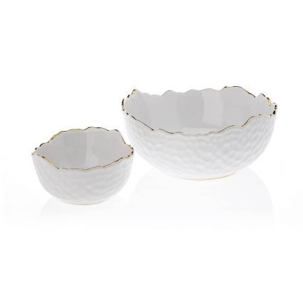 Kerámia tál TIGELLA 20 cm krém/arany