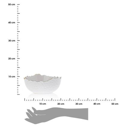Kerámia tál TIGELLA 20 cm krém/arany
