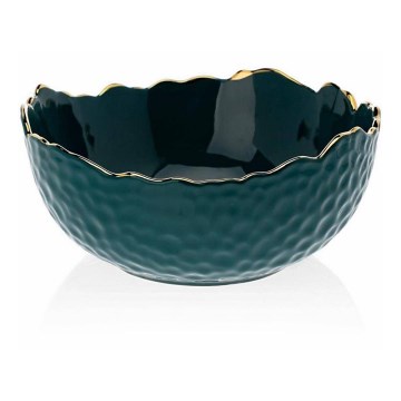 Kerámia tál TIGELLA 20 cm zöld/arany