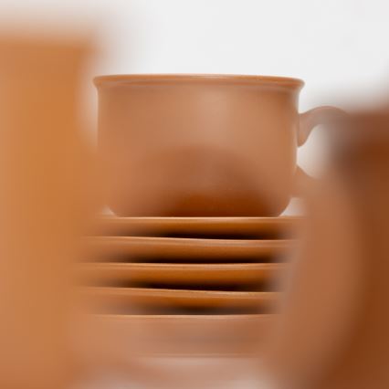 Kerámia tea készlet barna