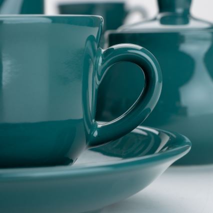 Kerámia tea készlet türkiz
