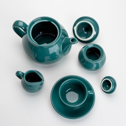 Kerámia tea készlet türkiz