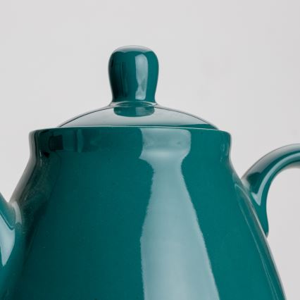 Kerámia teáskanna fedéllel türkiz