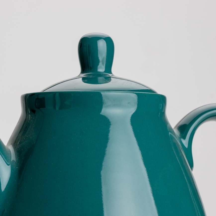 Kerámia teáskanna fedéllel türkiz