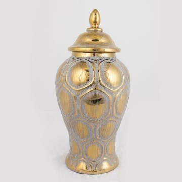 Kerámia tégely 33,8x16 cm arany/ezüst