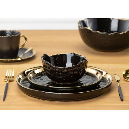 Kerámia tál TIGELLA 13 cm fekete/arany