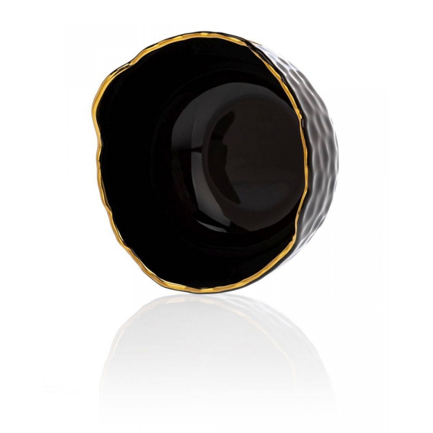 Kerámia tál TIGELLA 13 cm fekete/arany