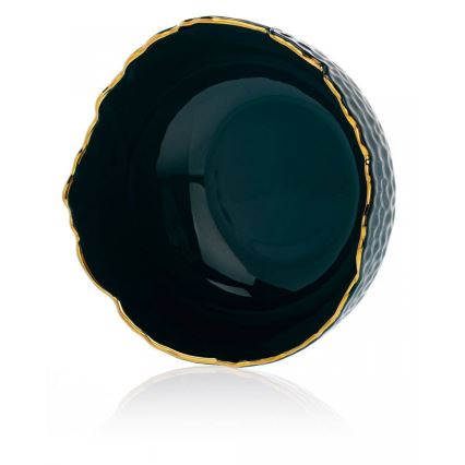 Kerámia tál TIGELLA 20 cm zöld/arany