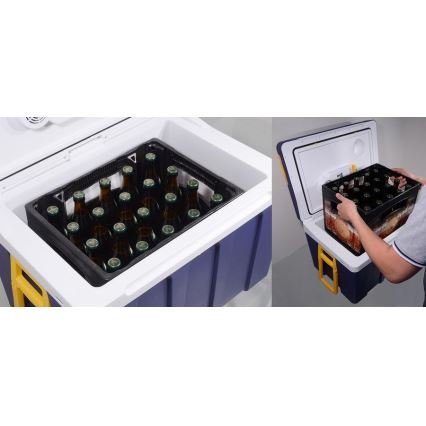 Kerekes hűtőláda 60W/230/12V 50 l kék/sárga