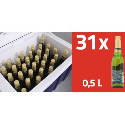 Kerekes hűtőláda 60W/230/12V 50 l kék/sárga