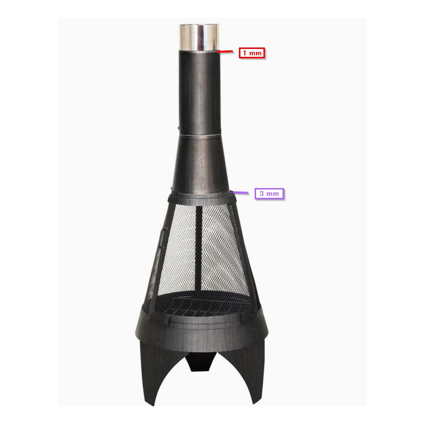 Kerti kandalló COLORADO MESH 160 cm