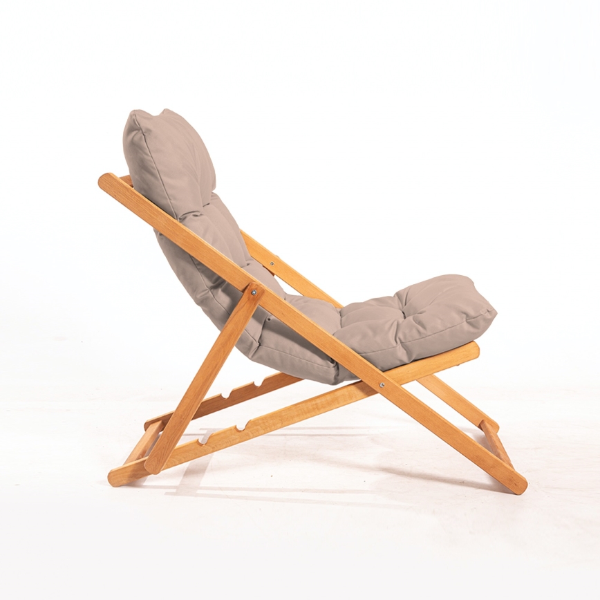 Kerti napozóágy bézs/szürke tölgy