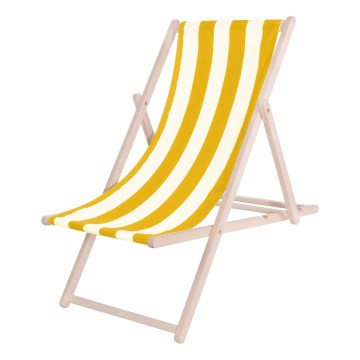 Kerti napozóágy sárga/fehér/bükk