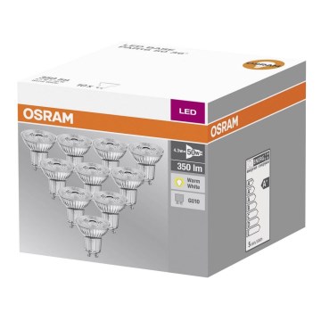 KÉSZLET 10x LED Izzó GU10/4,3W/230V 2700K - Osram