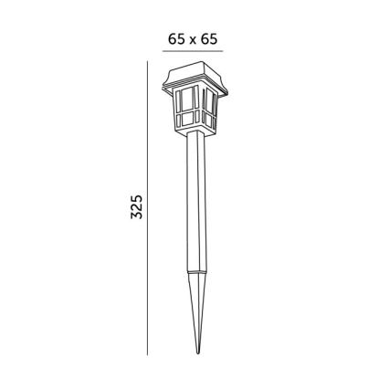 KÉSZLET 12x LED Napelemes lámpa LED/0,06W/1,2V 1xAA 6500K IP44 100 mAh