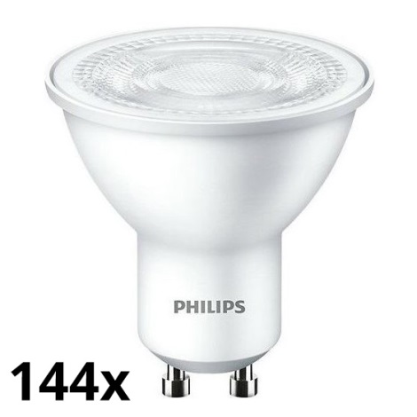 KÉSZLET 144x LED Izzó Philips GU10/4,7W/230V 2700K